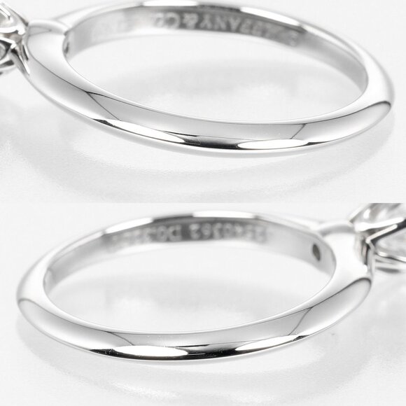 TIFFANY Silver Diamond 2C Engagement Ring - Picture 6 of 10